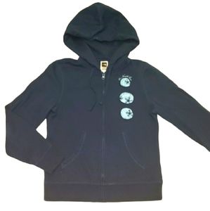 The NorthFace Zip-up Hooded Sweatshirt Women's Size Large Blue